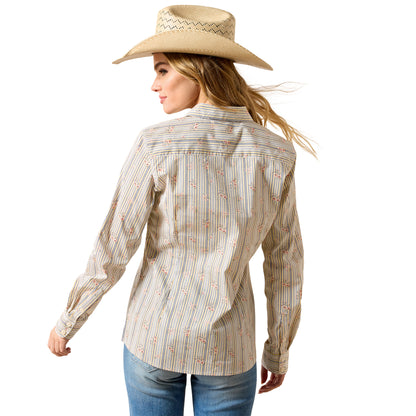 Ariat 10071417 WMS Kirby Stretch Shirt VINTAGE FLORAL STRIPE