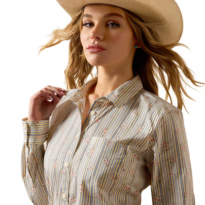 Ariat 10071417 WMS Kirby Stretch Shirt VINTAGE FLORAL STRIPE
