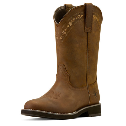 Ariat 10074354 Kearney Round Toe Western Boot Distressed Brown