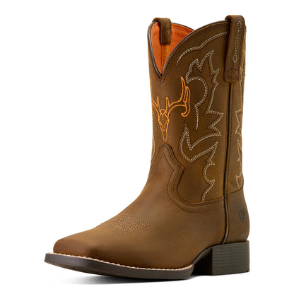 Ariat 10074193 Deer Ridge Wide Square Toe Western Boot DISTRESSED BROWN