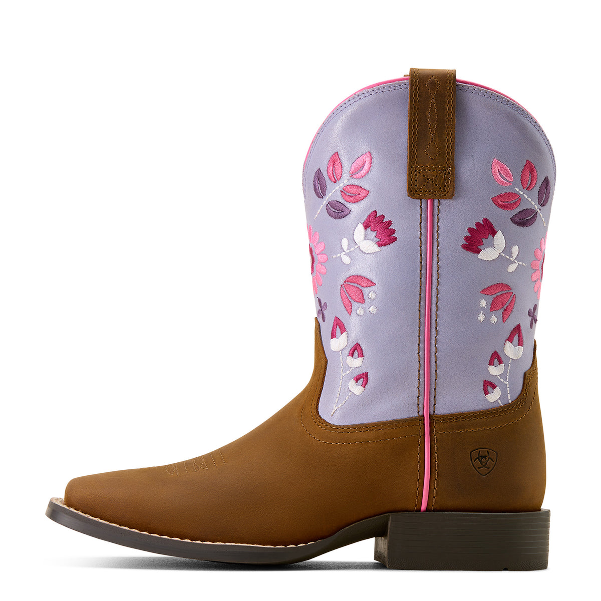 Ariat 10074202 Wild Bloom Distressed Brown / Mystic Lavender Kids Boot