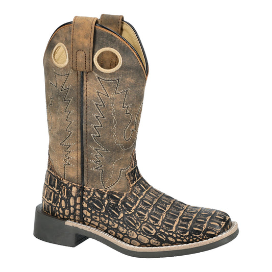 Smoky 3401 Gator Sanded Black / Distress Brown