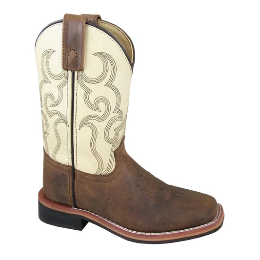 Smoky Mountain 3705C Children's Scout White Brown Boot