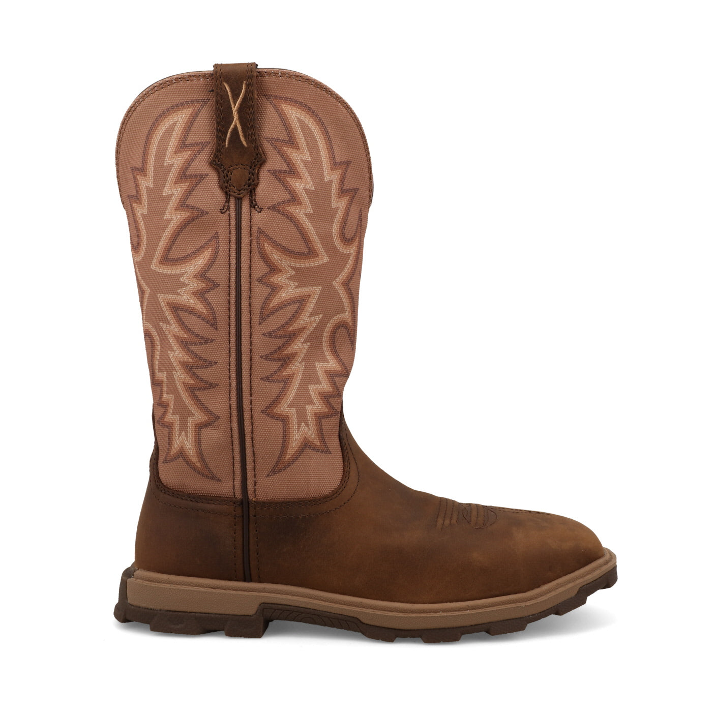 Twisted X WULN004 11" UltraLite X, Square Toe Nano Toe with UltraLite X, Brown & Tobacco Brown