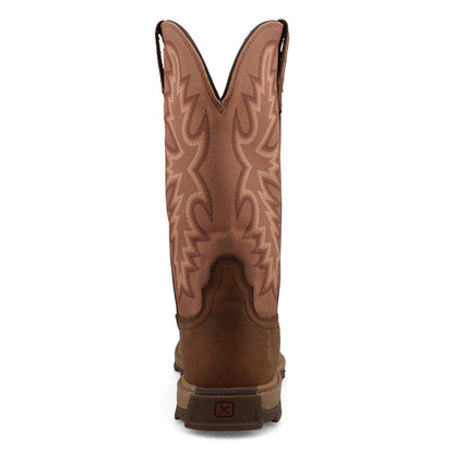 Twisted X WULN004 11" UltraLite X, Square Toe Nano Toe with UltraLite X, Brown & Tobacco Brown