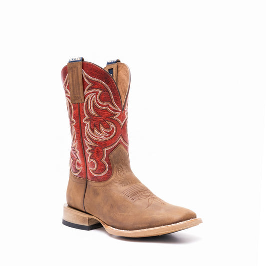 Hyer HM11048 Bucklin Matte Distressed Tan Torched Red Cowhide
