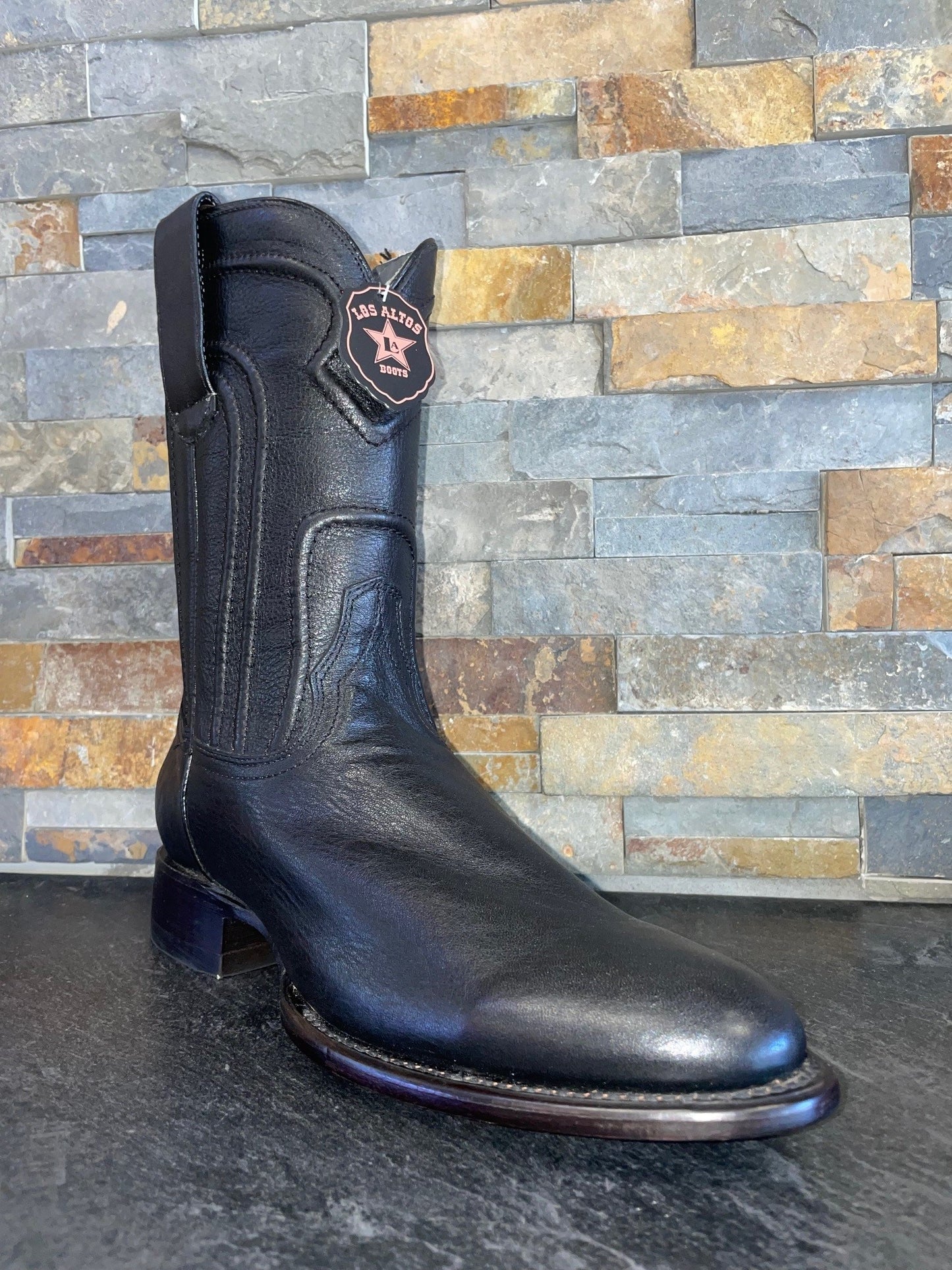 Los Altos 8165391442-11.5D Black Zipper Roper