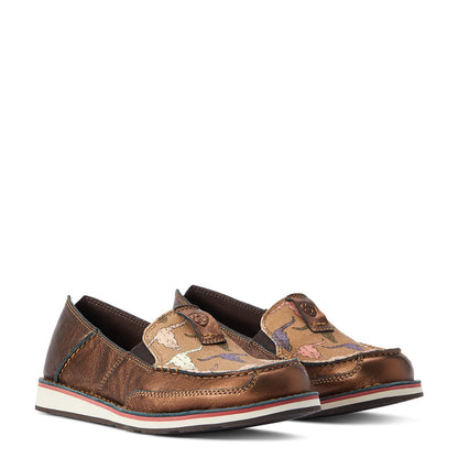 Ariat 10042524 Cruiser Boat Shoe Metallic Bronze