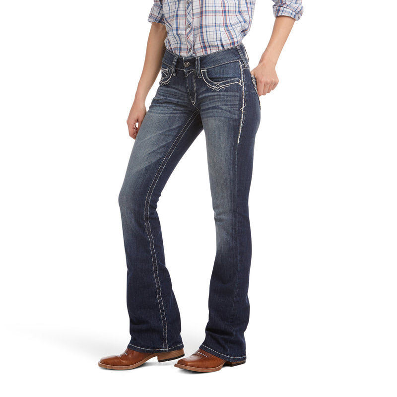 ARIAT 10017510 R.E.A.L. Mid Rise Stretch Entwined Boot Cut Jean