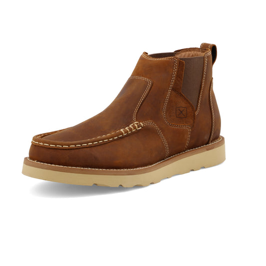 Twisted X MCA0013 4" Chelsea Wedge Sole Boot Oiled Saddle