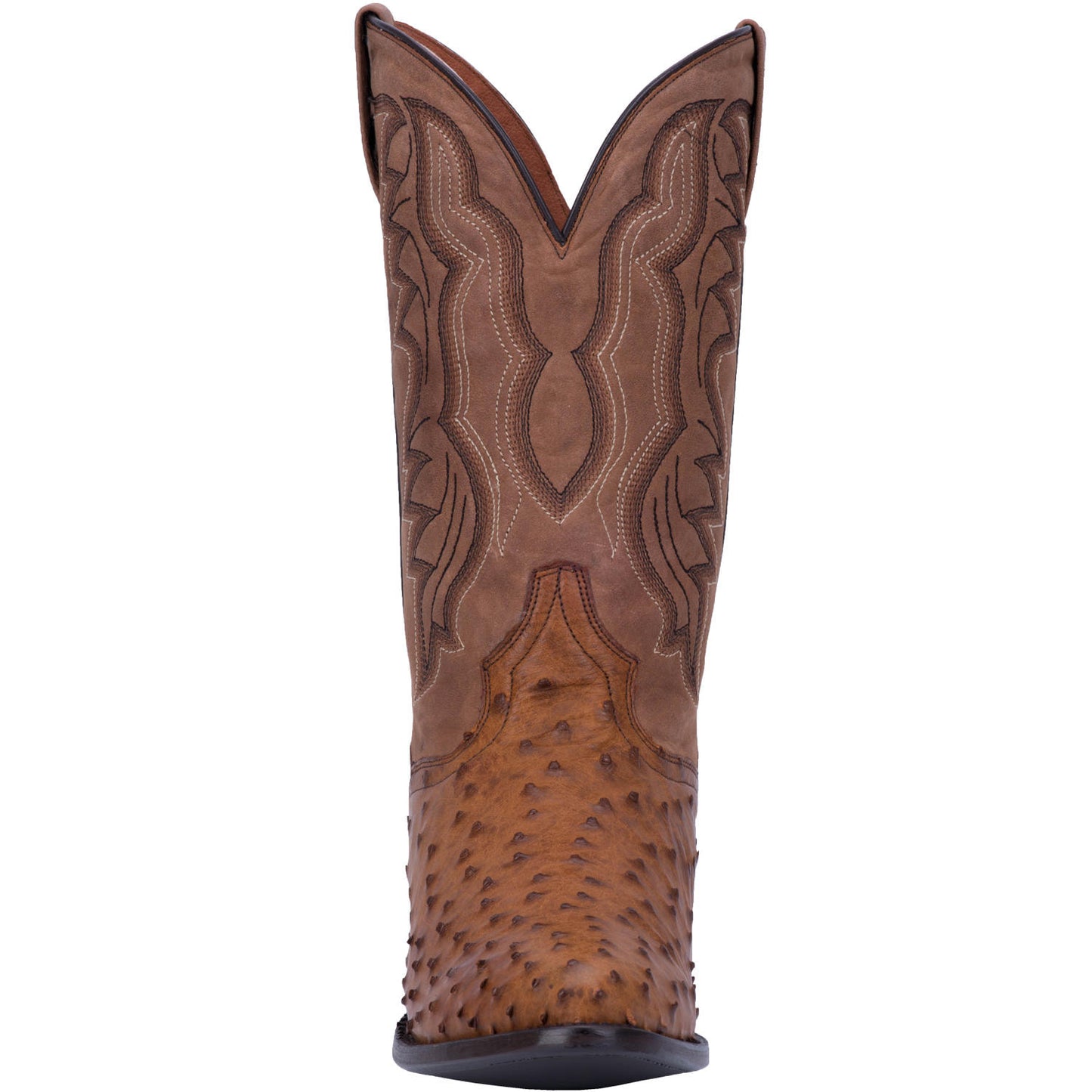 Dan post DP2323 Full Quill Ostrich Western Saddle Brown Chocolate