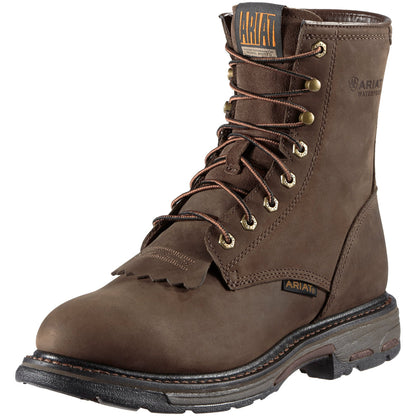 Ariat 10011943 WORKHOG 8" OILY DISTRESSED BROWN COMPOSITE TOE WATERPROOF