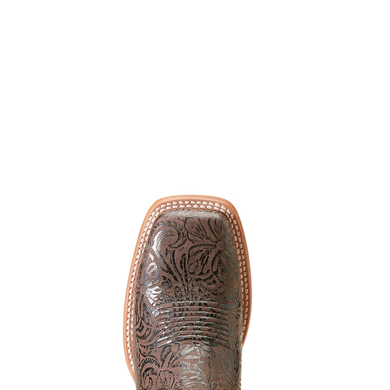 Ariat 10046892 Frontier Farrah Chocolate Flower Emboss Wild Rose Print