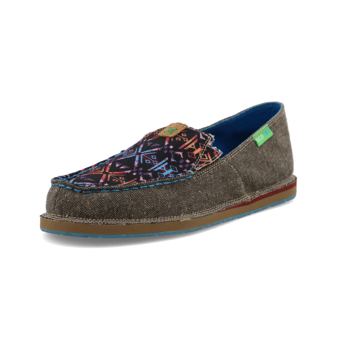 Twisted X WCL0014 Eco Dust & Blue Aztec Slip-On Loafer