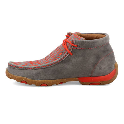 Twisted X WDM0147 Chukka Driving Moccasin in Grey Grenadine