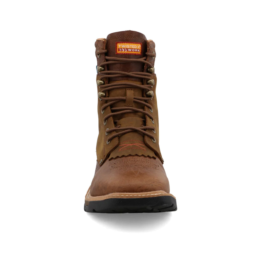 Twisted X MXLW001 - 8" CellStretch Lacer - Distressed Saddle & Cognac
