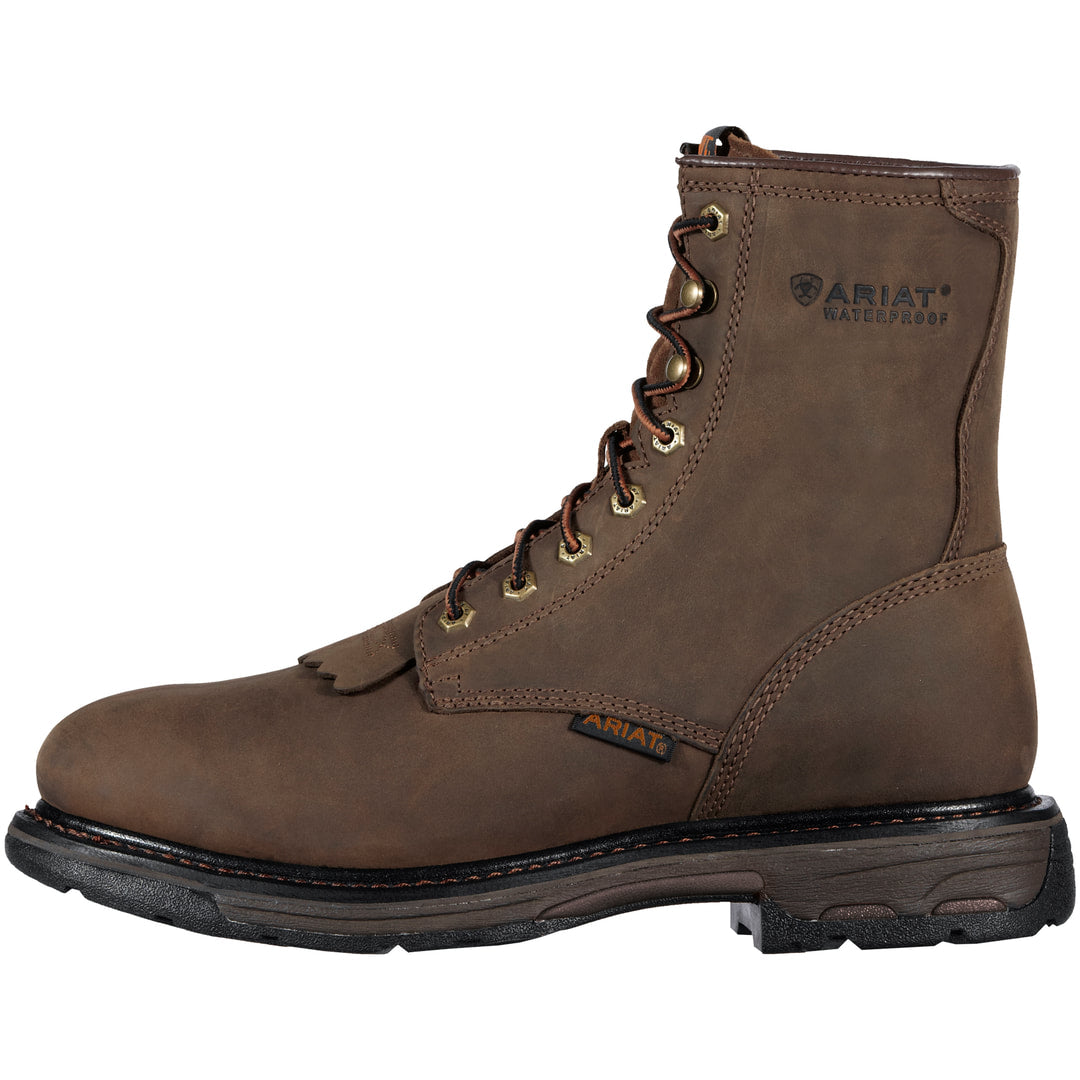 Ariat 10011943 WORKHOG 8" OILY DISTRESSED BROWN COMPOSITE TOE WATERPROOF