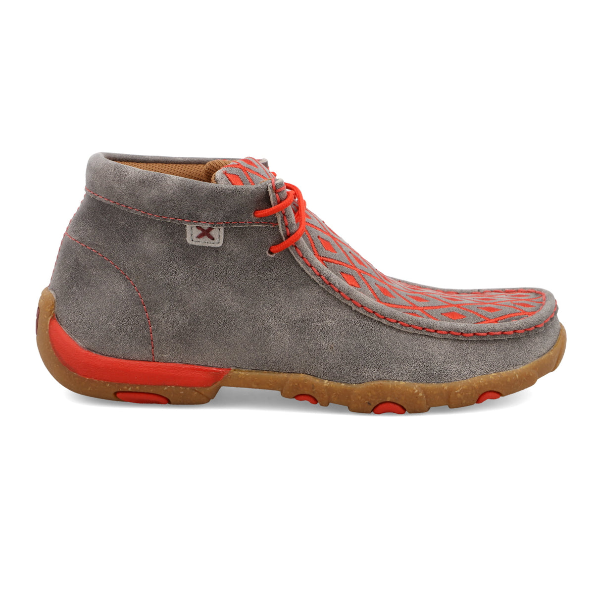 Twisted X WDM0147 Chukka Driving Moccasin in Grey Grenadine