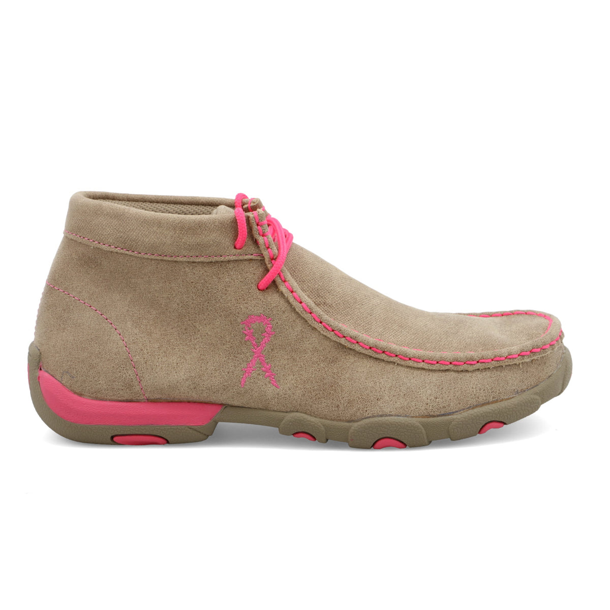Twisted X WDM0012 Chukka Driving Moc - Dusty Tan & Neon Pink
