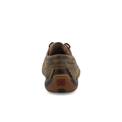Twisted X WDM0057 Boat Shoe Driving Moc - Distressed & Leopard