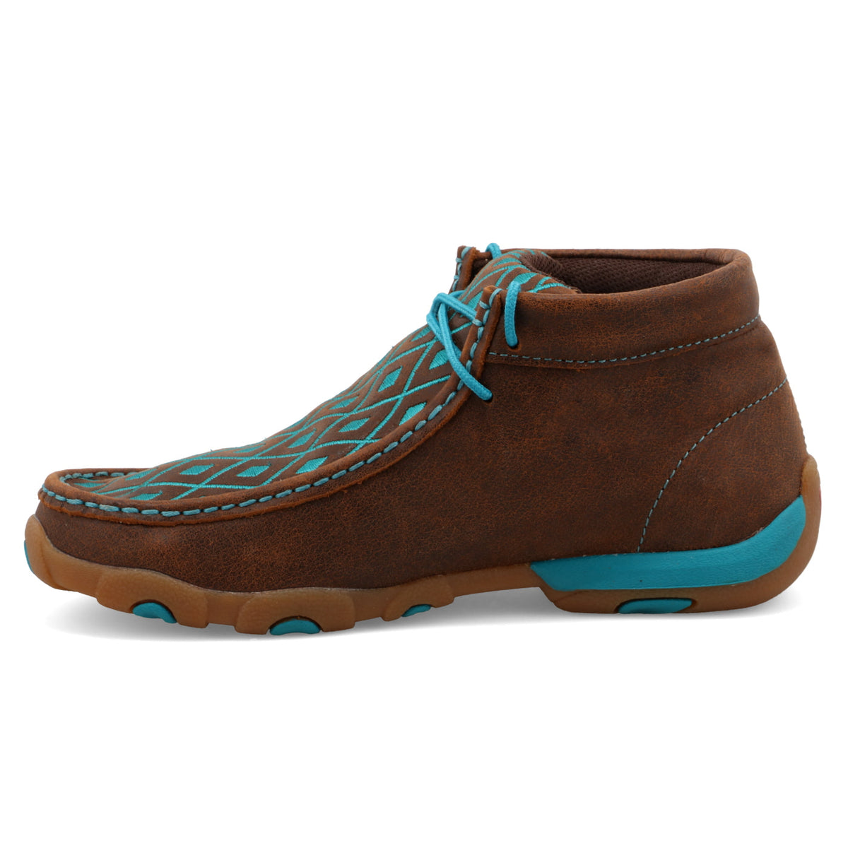 Twisted X WDM0072 Chukka Driving Moc - Brown & Turquoise
