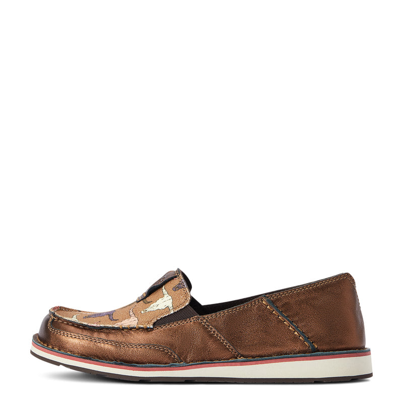 Ariat 10042524 Cruiser Boat Shoe Metallic Bronze
