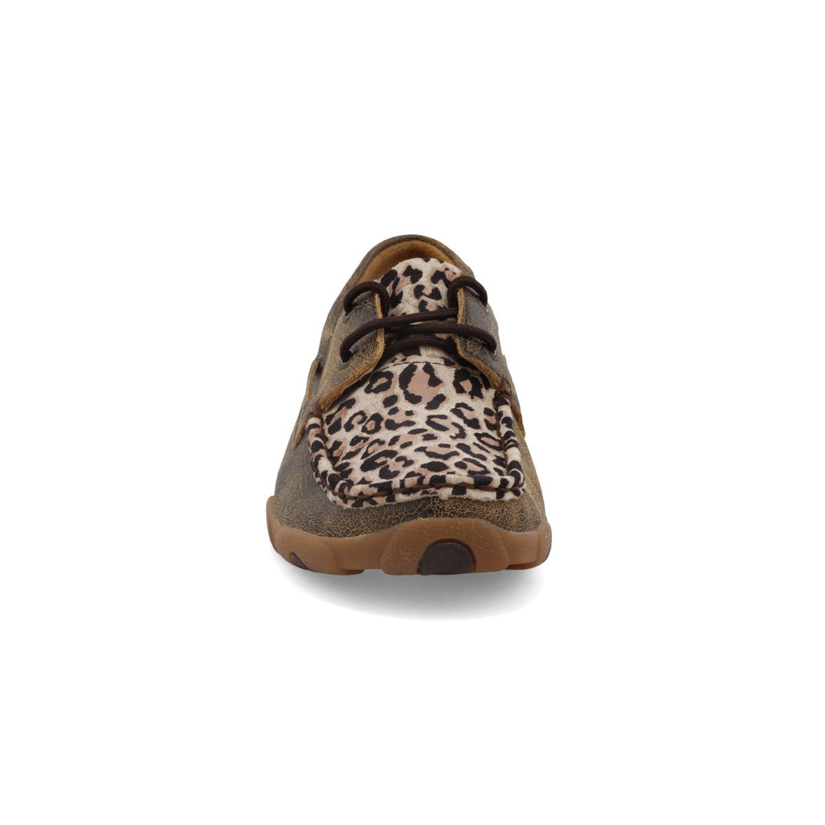 Twisted X WDM0057 Boat Shoe Driving Moc - Distressed & Leopard