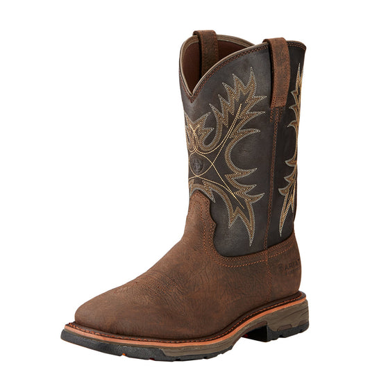 Ariat 10017436 MNS WORKHOG WDSQT BRUIN BRN/COFFEE WP