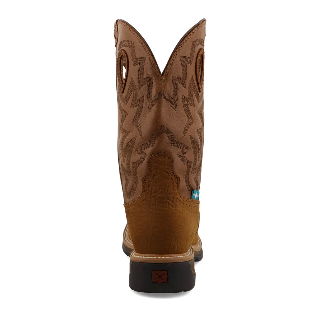 Twisted X MLCCW05 - 12" Western Work Boot - Dark Brown & Tan