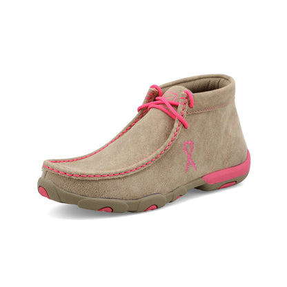 Twisted X WDM0012 Chukka Driving Moc - Dusty Tan & Neon Pink