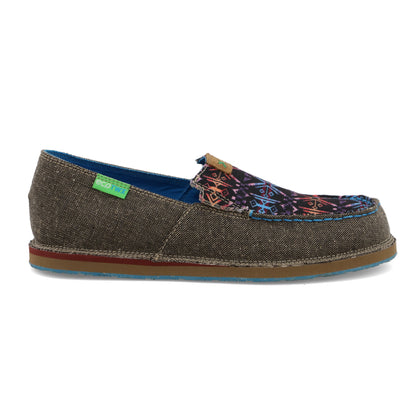 Twisted X WCL0014 Eco Dust & Blue Aztec Slip-On Loafer