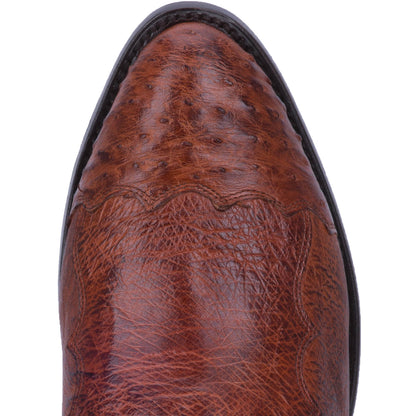 Dan Post DPP5210 PUGH Smooth Quill Ostrich Cognac