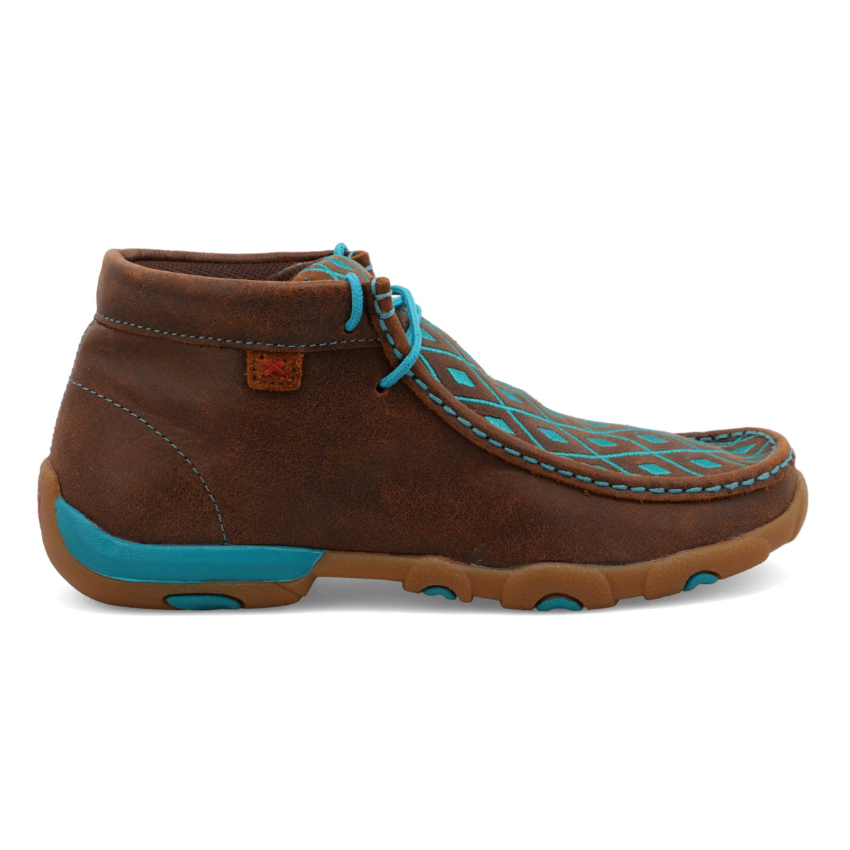 Twisted X WDM0072 Chukka Driving Moc - Brown & Turquoise