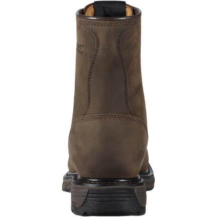 Ariat 10011939 WORKHOG 8" OILY DISTRESS BRN WP