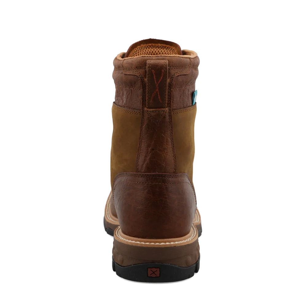 Twisted X MXLW001 - 8" CellStretch Lacer - Distressed Saddle & Cognac