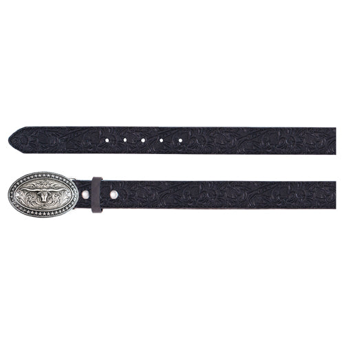 ARENA ACE 2520791600 BOYS BELT GREY WITH OAK LEAF EMBOSS