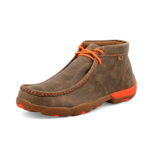 Twisted X MDM0019 Chukka Driving Moc Bomber & Neon Orange