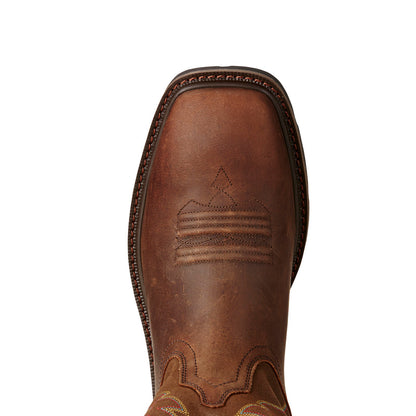 Ariat 10020059 Groundbreaker Wide Square Toe Work Boot Brown
