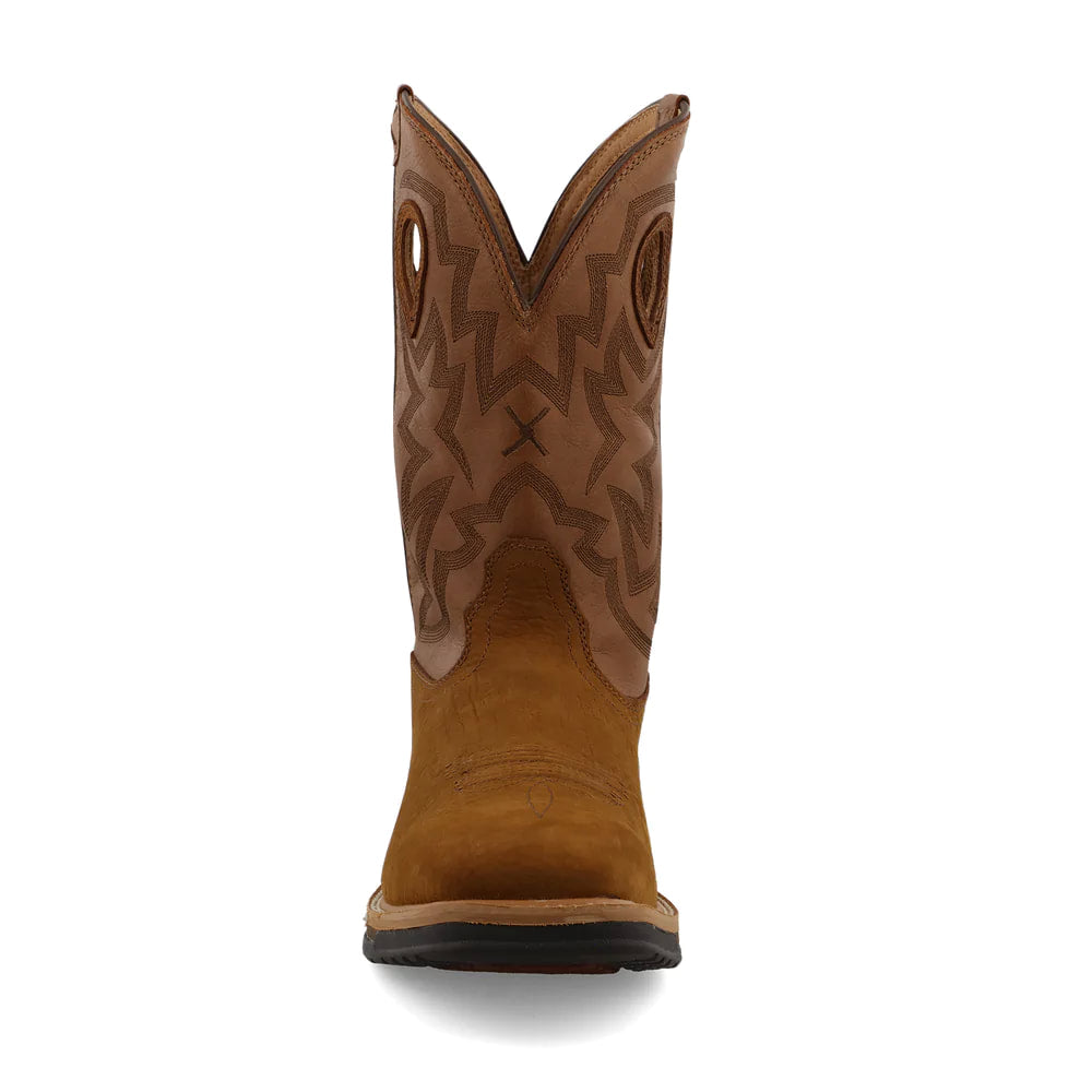 Twisted X MLCCW05 - 12" Western Work Boot - Dark Brown & Tan