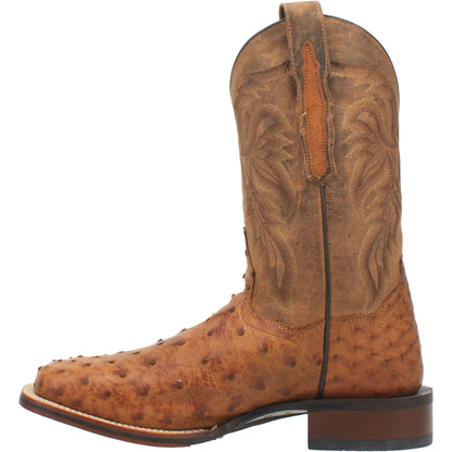 Dan Post DP3876 Alamosa Full Quill Ostrich Saddle Tan Brown