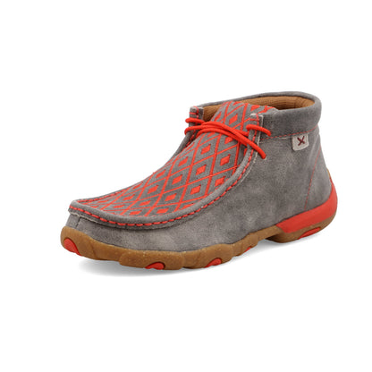 Twisted X WDM0147 Chukka Driving Moccasin in Grey Grenadine